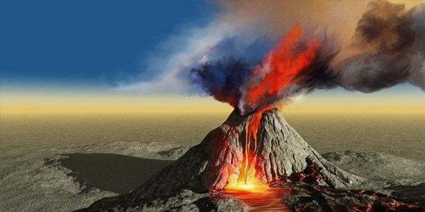 How many active volcanoes are there in the world?